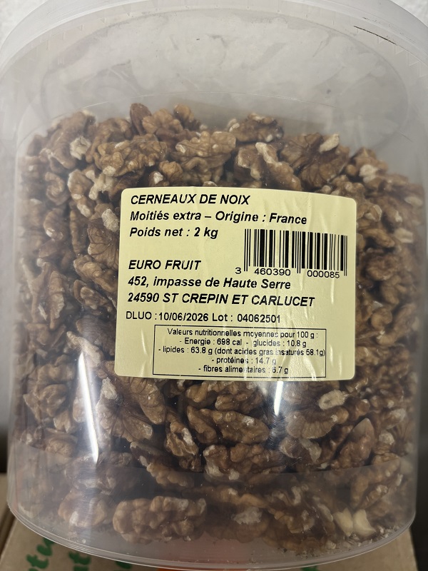 NOIX DECORTIQUEES  BOITE 2 KG